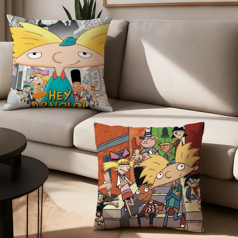 

Cartoon Hey A-Arnold! Pillow Case Office Cushions Suitable For Sofa Car Bedroom Decorative Cushion Cover