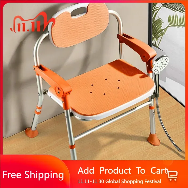 

Women Shower Bathroom Chair Grey Elderly Ergonomic Designer Bathroom Chair Disabled Designer Cadeira Ergonomica Home Furniture