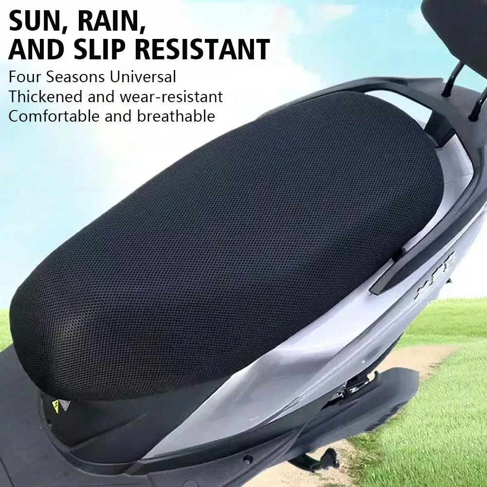 Motorcycle Bicycle Electric Bike Seat Cushion Cover Non-slip Heat Insulation Breathable Comfortable All Seasons Cushion Cover