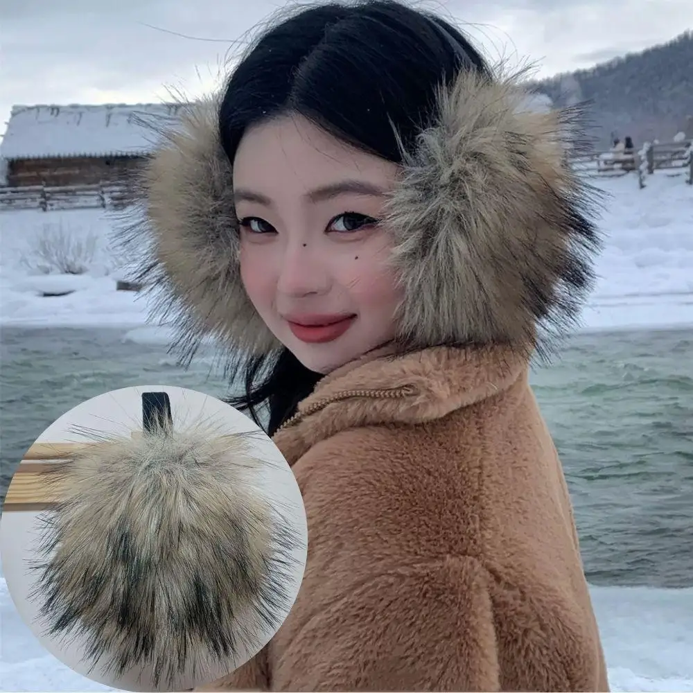 جديد فو فرو المنك غطاء للأذنين للنساء الشتاء رشاقته الدفء إيرفلاب Y2k موضة أفخم سدادات في الهواء الطلق حماية الباردة غطاء للأذنين