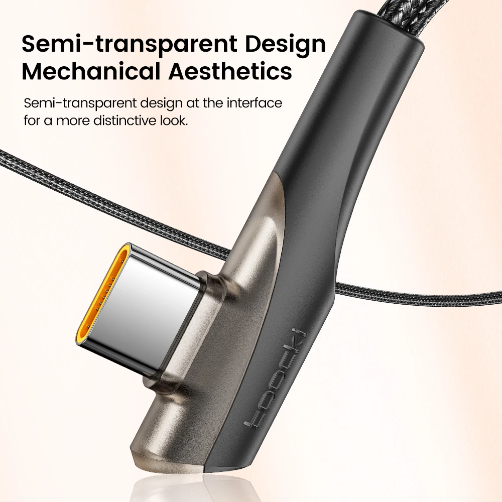 Toocki C타입 USB C 케이블, 삼성 S22 S20 샤오미 원플러스 POCO 고속 충전 와이어, 아이폰 15 프로 맥스 데이터 코드, PD100W