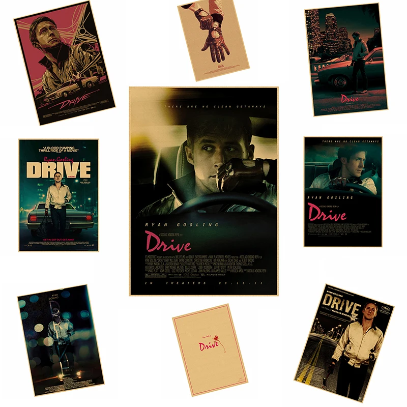 

Drive Ryan Gosling Movie Poster Kraft Paper Printed Wall Posters Art Home Room/Bar Painting Wall Picture/Stickers