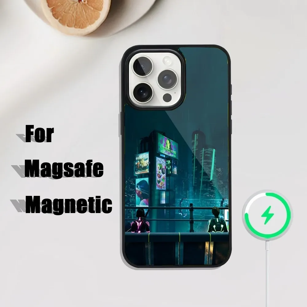 حافظة هاتف Game S-Split F-Fiction لهاتف iPhone 16,15,14,13,12,11,Plus,Pro,Max Mini Magsafe شحن لاسلكي مغناطيسي
