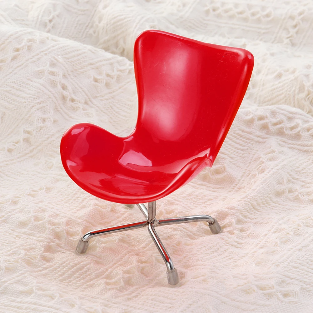 1 قطعة الكمبيوتر الأحمر قوي البلاستيك المعادن أثاث صغير قاعدة ل القنفذ قفص هامستر ديكور البيض كرسي أثاث صغير