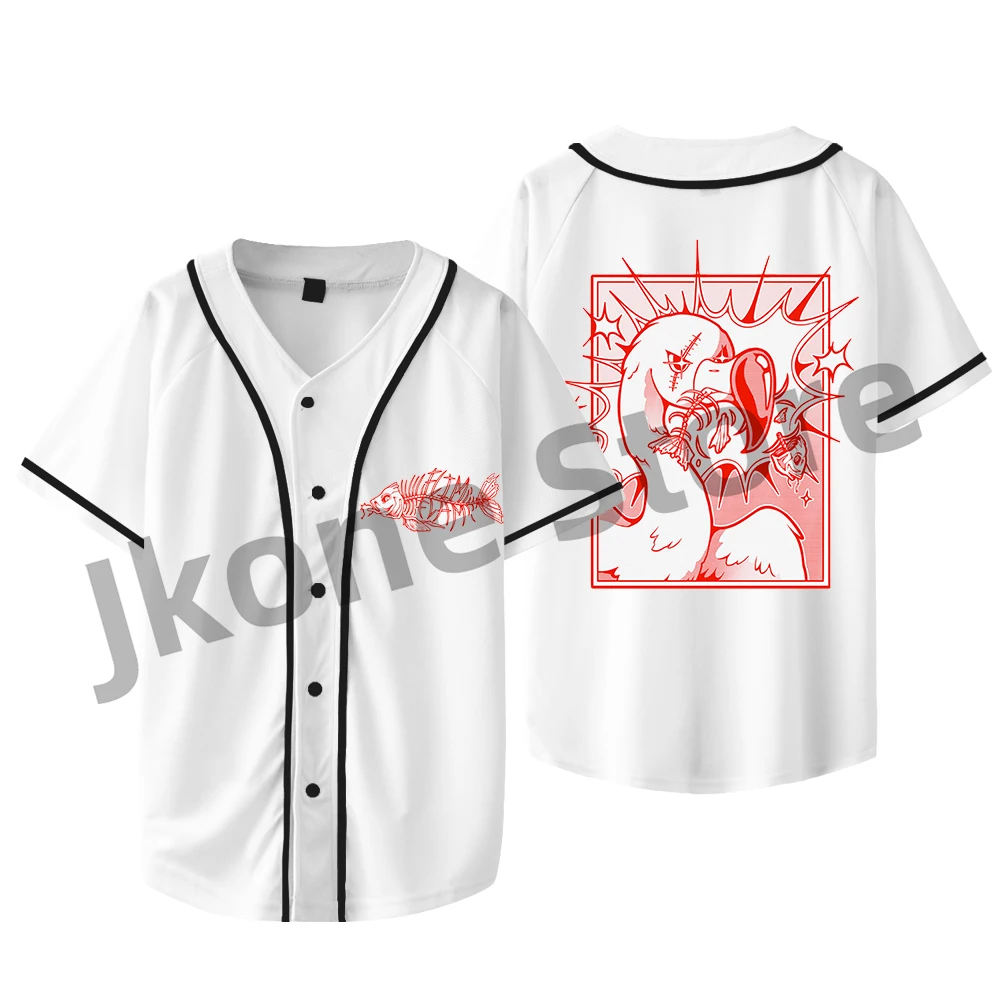 Flim Flam Flamingo Merch FF Fishbone Baseball Jacket Women Men Fashion Casual Short Sleeve Tee