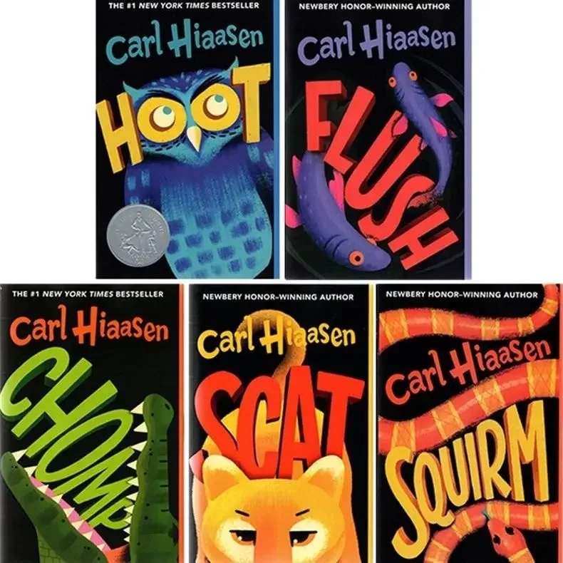 Hiaasen 5 Book Trade Box Set Save The Owl Series  English Books   Ages 8-12 Years Old