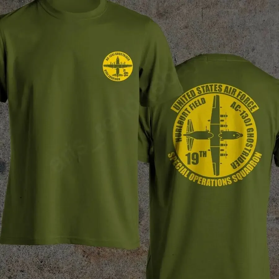 USAF Special Operation Squadron Hurlburt Field 19th AC-130J Ghostrider T Shirt New 100% Cotton Short Sleeve O-Neck Mens T-shirt