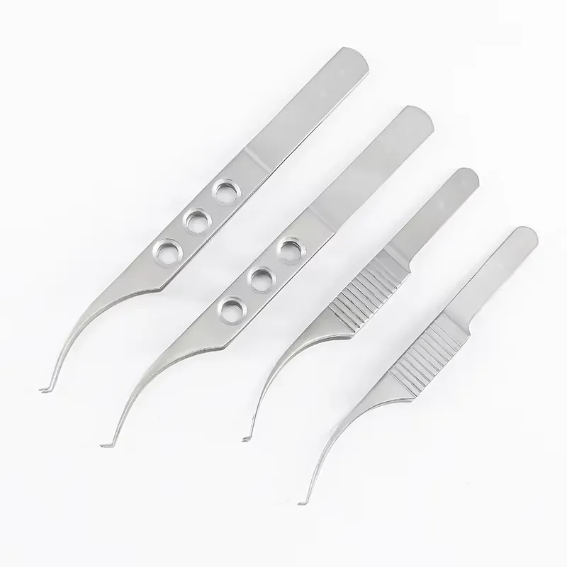 2026 New, High Quality, Veterinary Curved Forceps Stainless Steel Suture Capsule-Opening Instrument for
