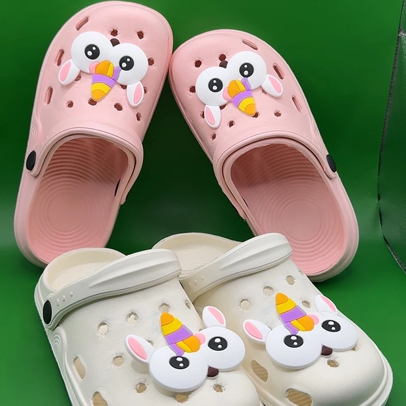 DIY 3D милые Мультяшные большие глаза обувные талисманы Сабо Сланцы Сандалии садовая обувь украшения Шарм Набор аксессуары подарок для детей