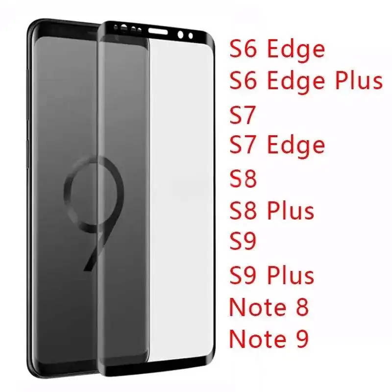 Protector de Pantalla de Vidrio Templado para Samsung Note S9 S8 Plus S7 S6 Edge, Película Protectora para Galaxy Note 8S 9S 7S S 9 8 7 6