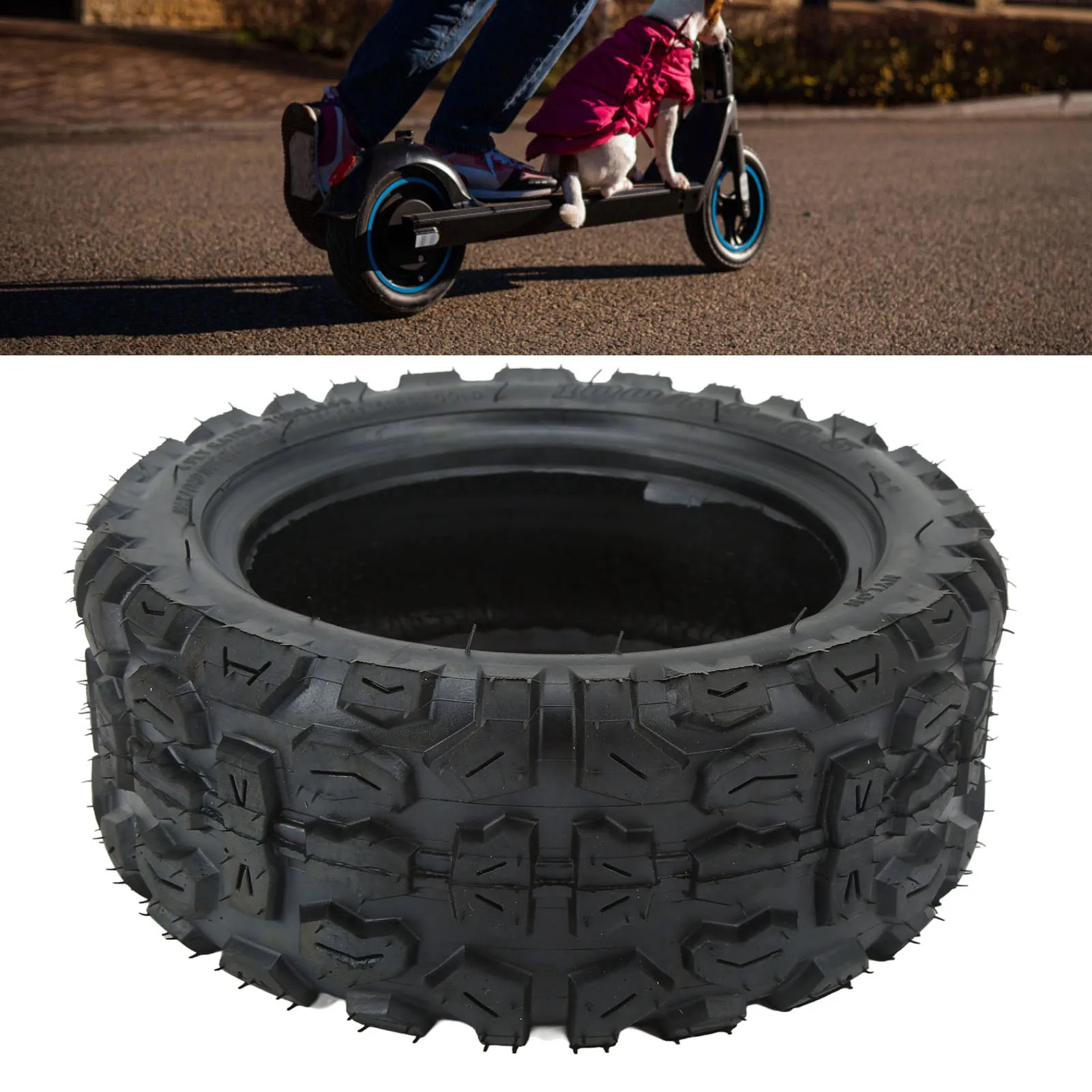 Electric Scooter Tire 100/65‑6.5 Tyre Replacement Anti Skid Off Road Thickened Rubber Vacuum Tire for Snowfield