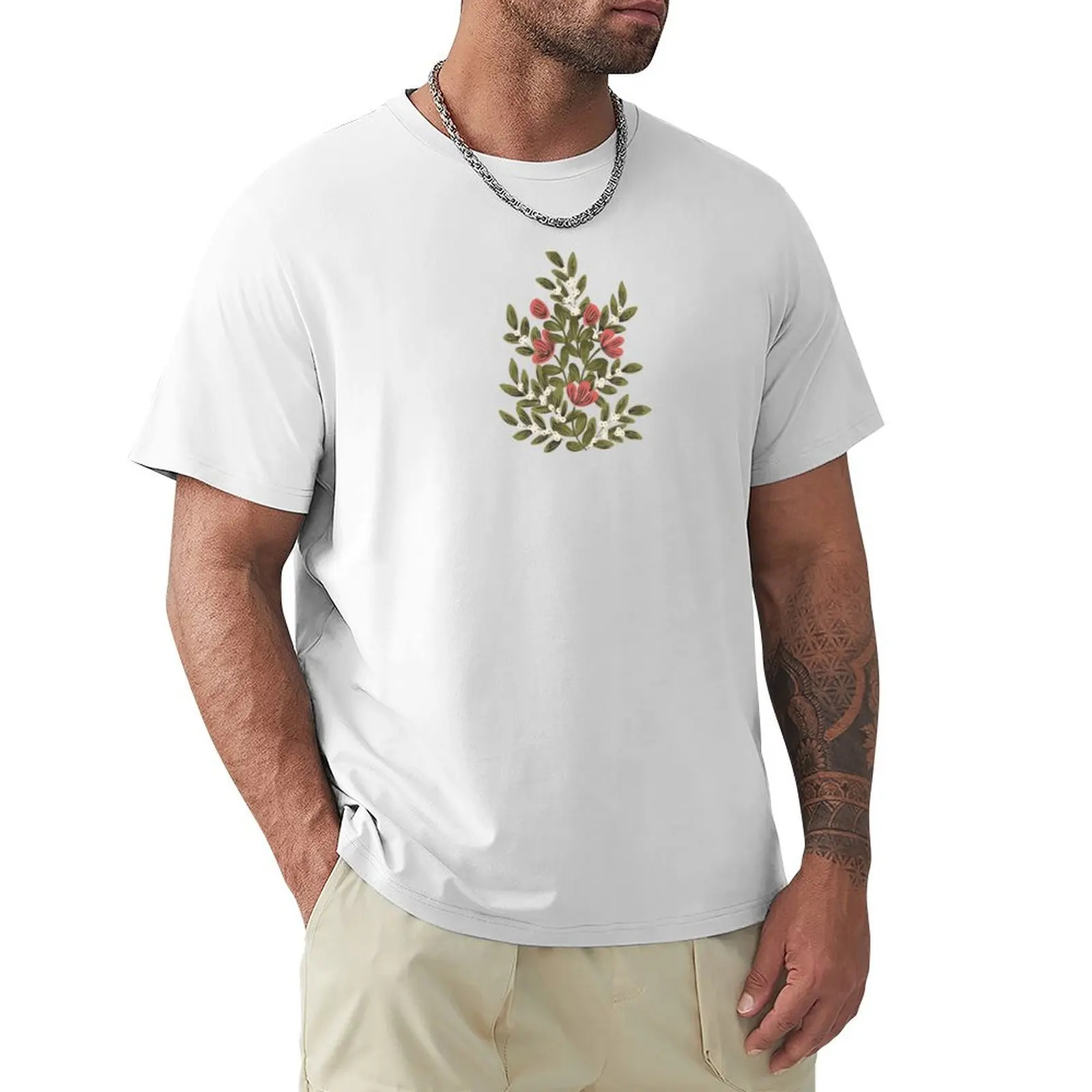 Everything merry - forest green, pink melon and white T-Shirt plain tops plus sizes big and tall t shirts for men