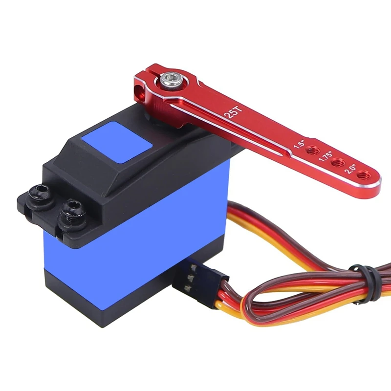 Aluminum 1.5'' 1.75'' 2.0 Inch 25T Extended Steering Servo Arm  Horn M3 3 Hole  For RC Car SCX10 RC Toy Parts Red