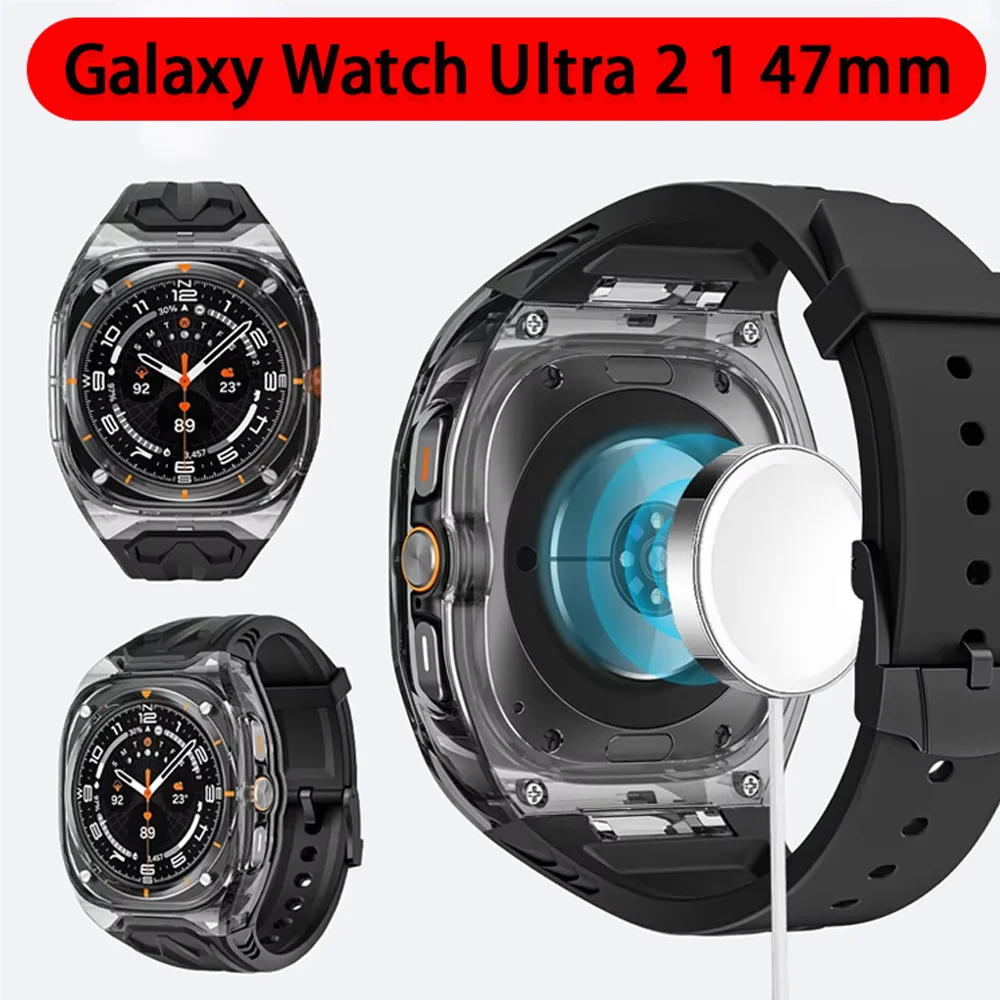 Sports Soft TPU Strap for Samsung Galaxy Watch Ultra 2 1 47mm PC Cover Silicone Wristband Galaxy Watch Ultra 47mm 2025 Bracelet
