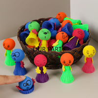 15Pcs Colorful Small Bounce Elf Jumping Doll Stress Release Toys for Kids Boys Girls Birthday Party Favors School Reward Gifts