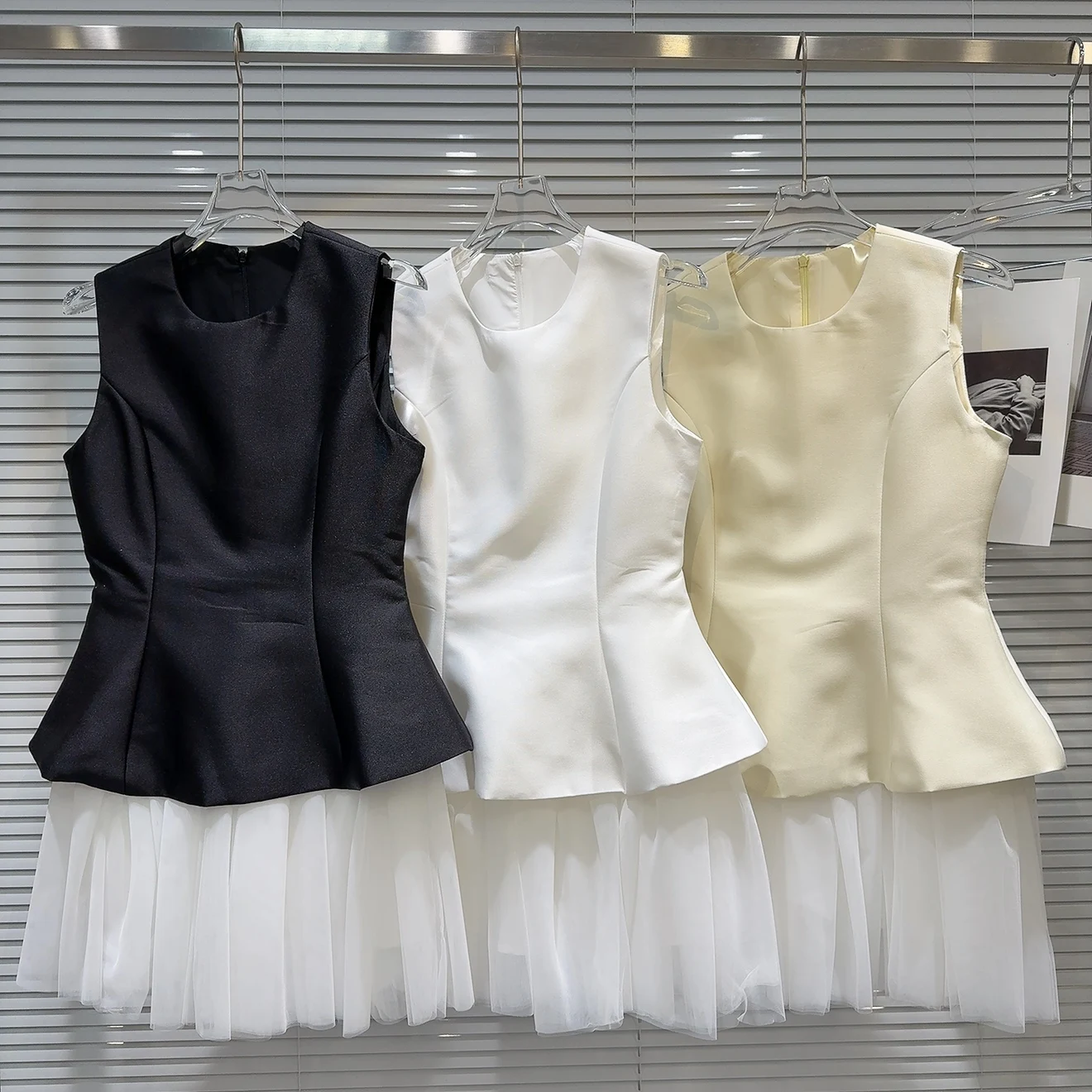 

Новая женская летняя юбка-баллон с высокой талией из кружевной ткани, с эффектом утяжки на талии и круглым вырезом, повседневная, в стиле кэжуал.