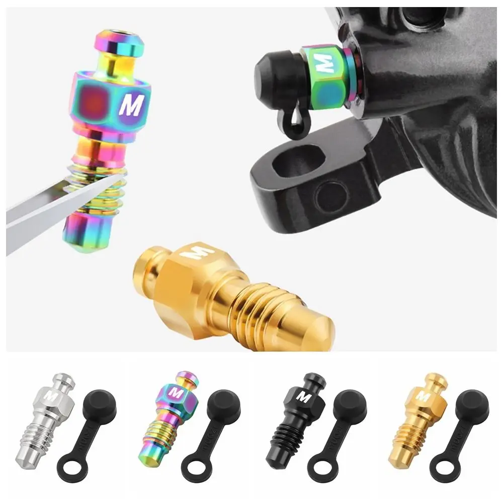 Titanium Alloy Disc Brake Exhaust Bolts Dust Cap LightWeight Oiling and Bleed Screw M6 Bike Bolts Oil Filling Vent Screw