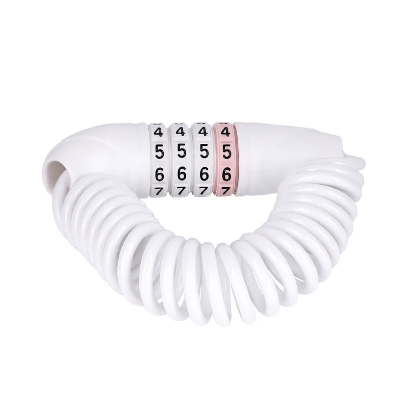 Immagine 6: Lucchetto a Combinazione a 4 Cifre per Bicicletta, Antifurto Portatile, Lucchetto per Casco Bici Elettrica, Mini Lucchetto a Catena per Bici da Montagna e da Strada