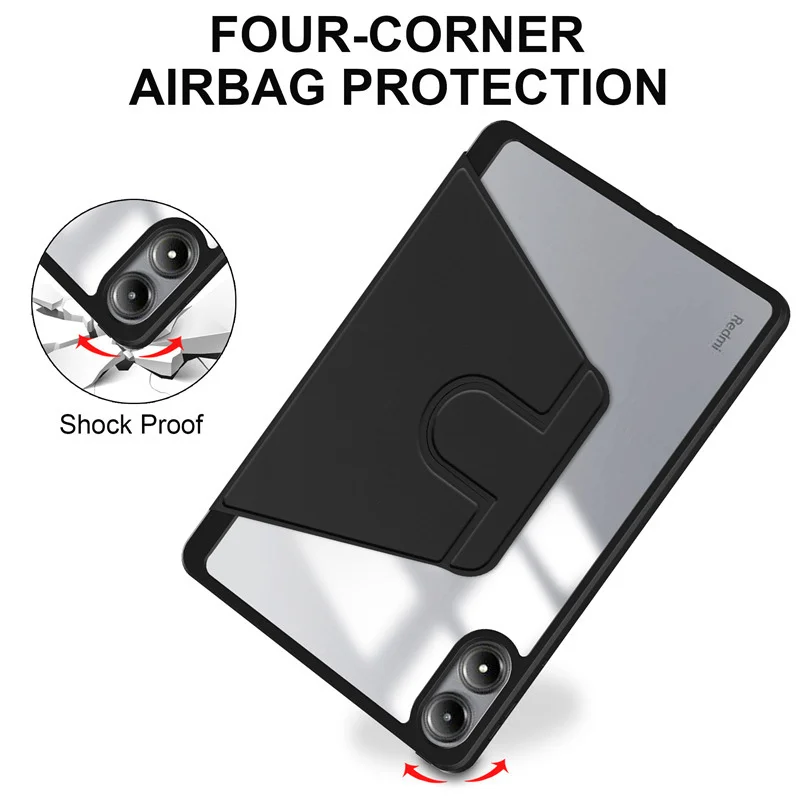For Xiaomi Redmi Pad 2 Pro 12.1 SE 11 8.7 10.6 Inch Case Rotating