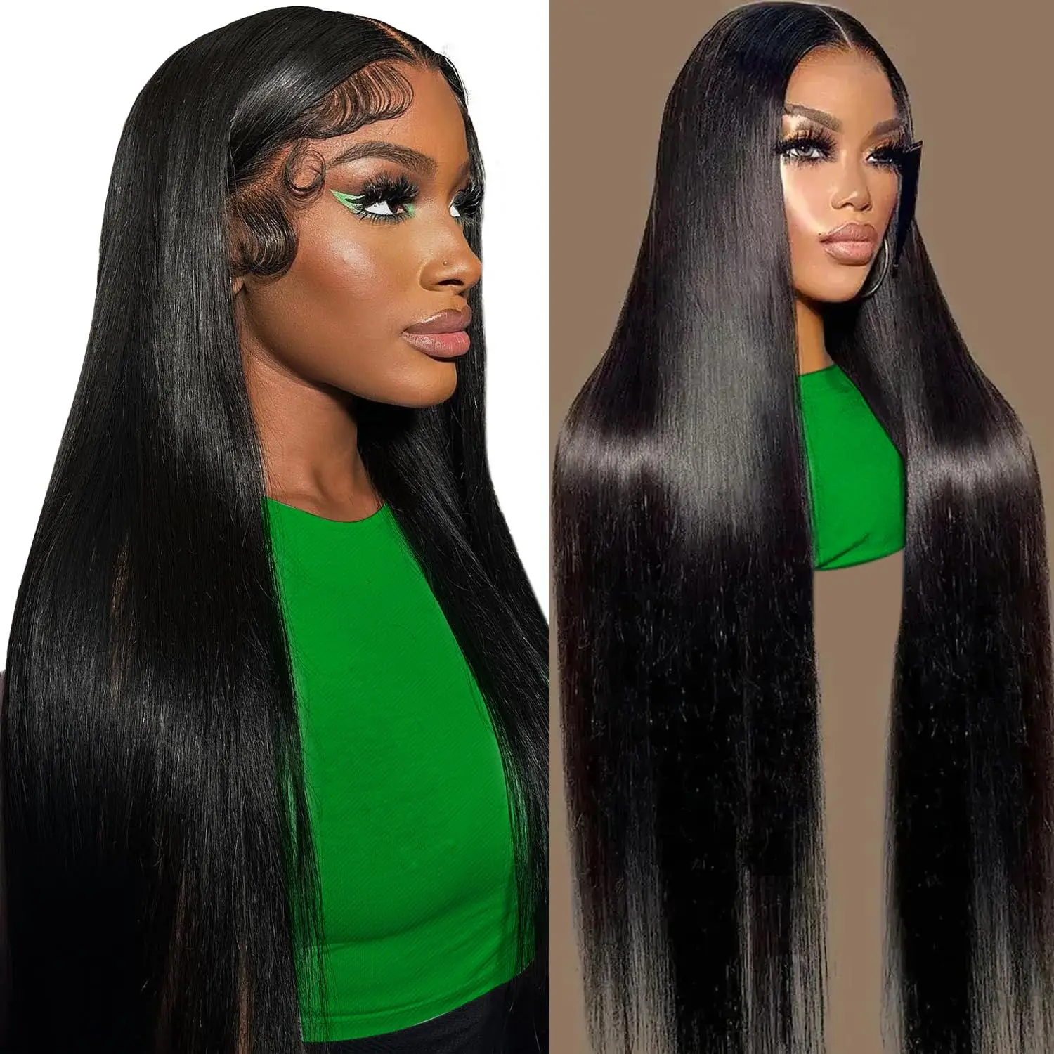 Straight Lace Front Wigs Human Hair 20 Inch 13x4 Lace Front Wigs for Women Human Hair 180% Density Pre Plucked Straight Wigs