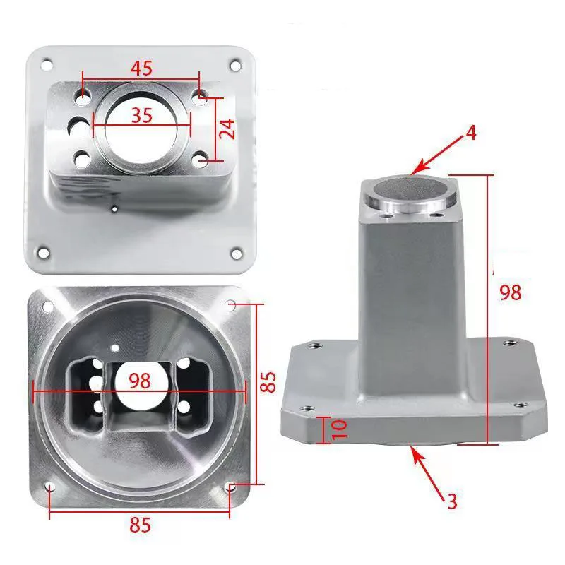 CNC tool motor holder electric connection sleeve LD4B 0625 6125 6140 6150 6163 motor bracket base CNC laser welding fittings