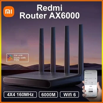 샤오미 레드미 라우터 AX6000 리피터 와이파이 익스텐더, VPN IPTV 메쉬 네트워킹, 8 신호 증폭기, 512MB OFDMA MU-MIMO Mi Home, 신제품 