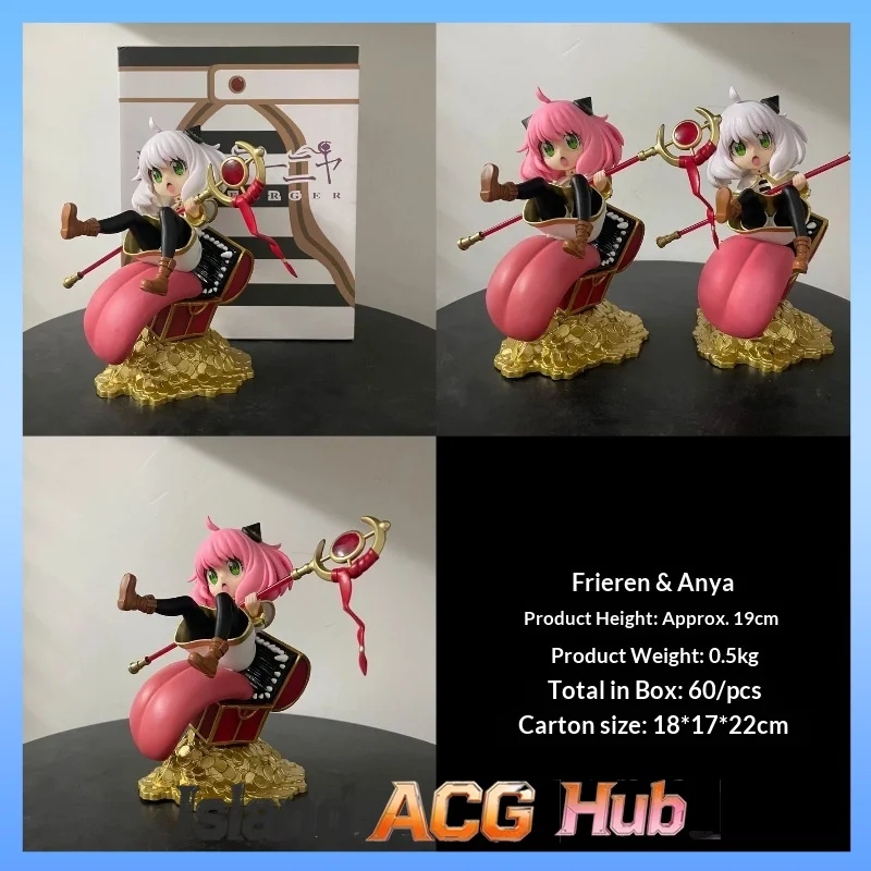 

Fulilian Spy X Family Anya Forger GK Figure 19cm PVC Statue Collectible Model Desktop Decoration Anime Gift