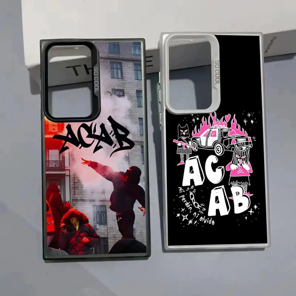 جميع الشرطة هي Bastards Acab Ultras جراب هاتف لسامسونج غالاكسي A16 A26 A36 A56 A15 A25 A35 A55 A14 A34 A54 A13 A23 A33 A53 A12