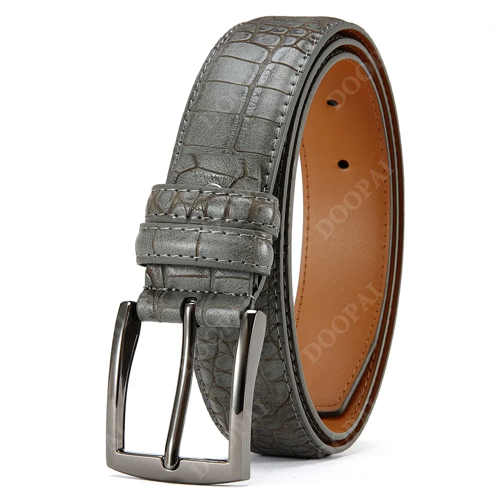 Men Top Quality PU Luxury Leather Waist Strap Black Male Automatic Buckle Jeans Belts for Men