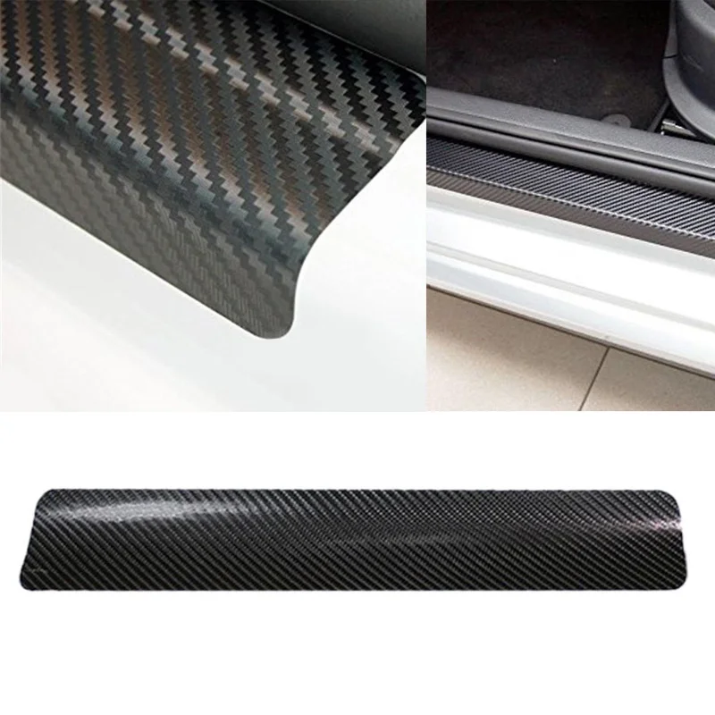 3D Carbon Fiber Car Door Sill Protector Stickers for Volkswagen VW Golf 4 6 7 GTI Tiguan Passat B5 B6 B7 CC Jetta MK5 Polo