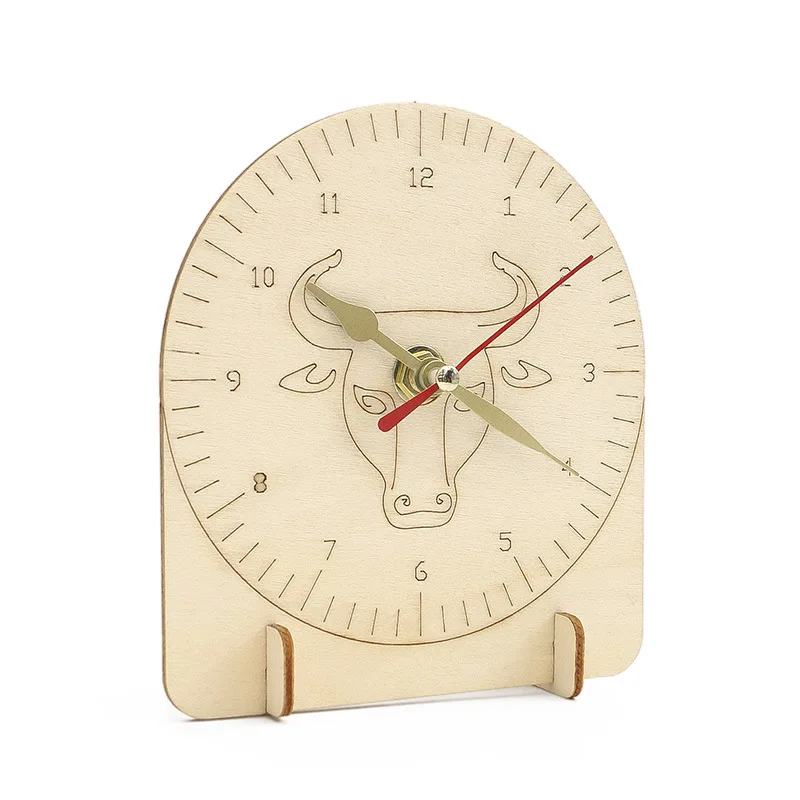 DIY Clock Model STEM Toys Technologia Science Experimental Tool Kit Educational Wooden Puzzle Games for Kids G286