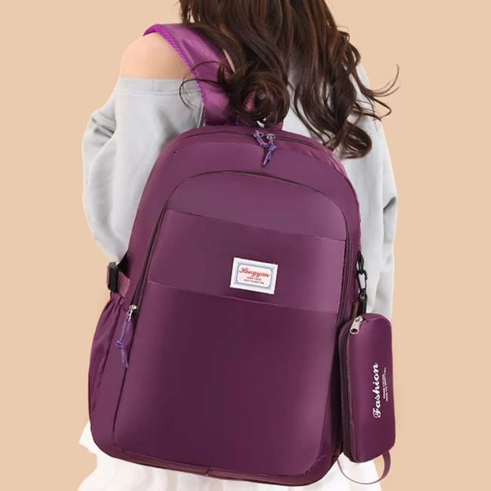 

Oxford Cloth Laptop Backpack 2 In 1 Mini Storage Pouch Travel Daypack Waterproof Fixed Webbing Large Capacity School Bag Daily