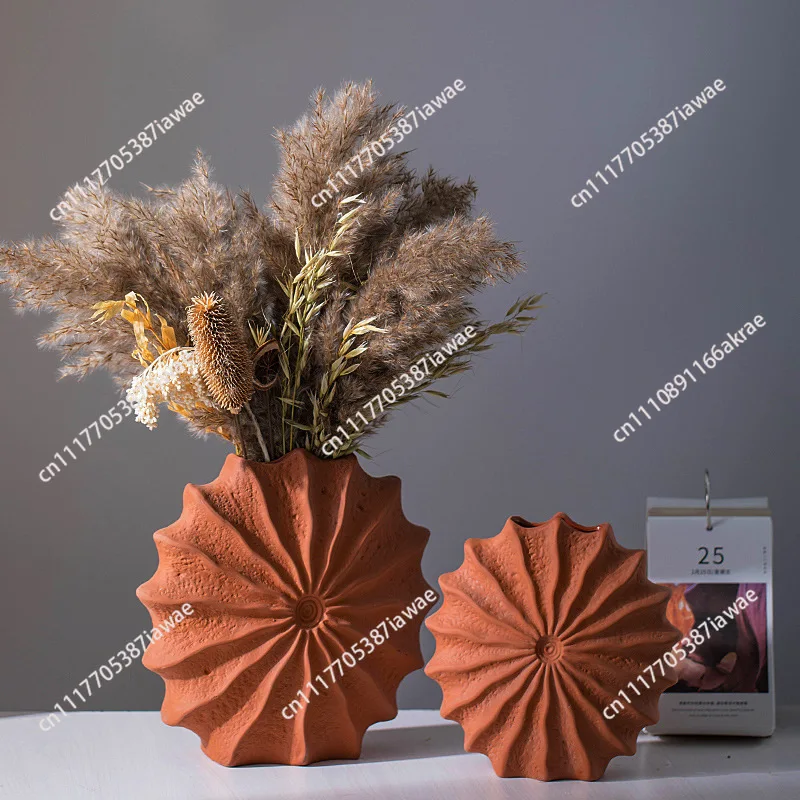ceramic vase red advanced sense ins style high value soft decoration wholesale creative Nordic advanced sense