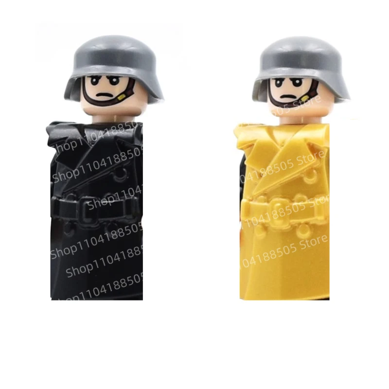 MOC Military Building Blocks, Humanoid Assembly, Wearing Accessories, Military Coats, Jackets