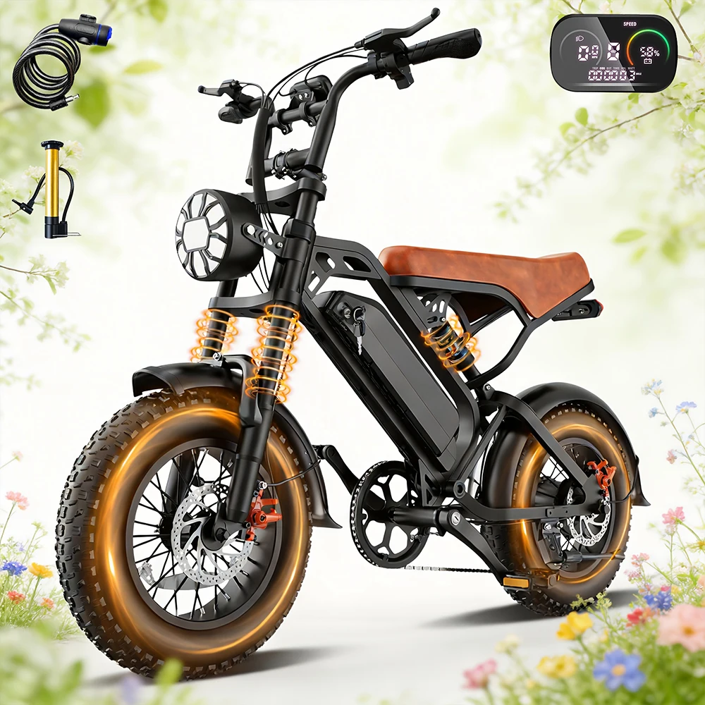

UL 2849 Certified 750W Electric Bike 48V Removable Battery 32Miles Range 28MPH Dual Disc Brakes Adult Commuter Ebike Wholesale