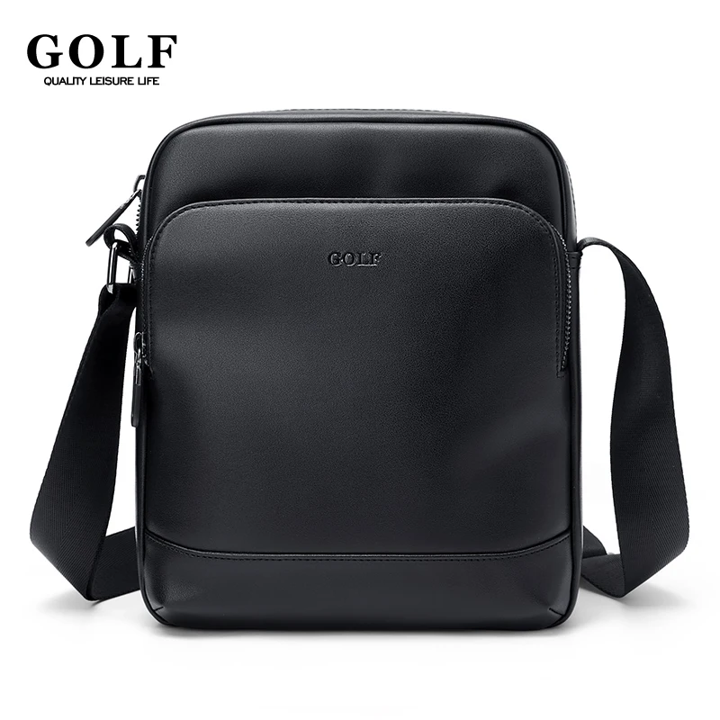 Bolsa de ombro transversal de couro pu, bolsa crossbody masculina preta, casual, bolsa de peito, negócios, pequena, designer de luxo, zíper, à prova