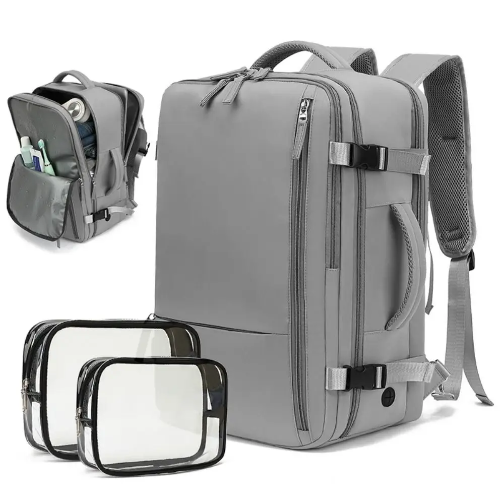 

3 in 1 Travel Backpack Waterproof Multi grid layer Carry On Personal Item Bag Large Capacity Dry wet separation