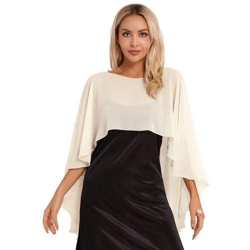 Chal de capas de gasa suave para mujer, Bolero nupcial de boda, encogimiento de hombros, Jersey sólido, envolturas, vestido de dama de honor de fiesta de noche