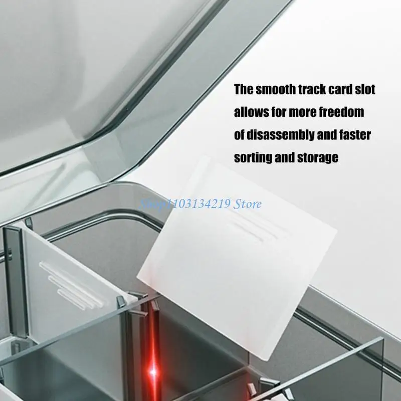 N5KC Large Capacity Transparent Plastic Cosmetics Storage Box Holder Case Display