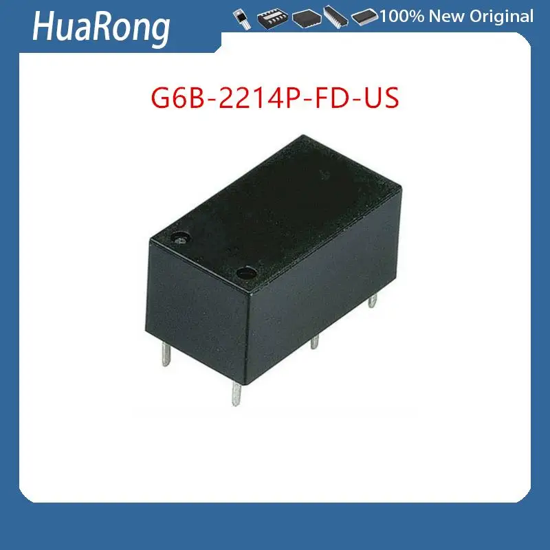 5Pcs/Lot   G6B-2214P-FD-US-5VDC  G6B-2214P-FD-US 12VDC  G6B-2214P-FD-US-24VDC   6PIN