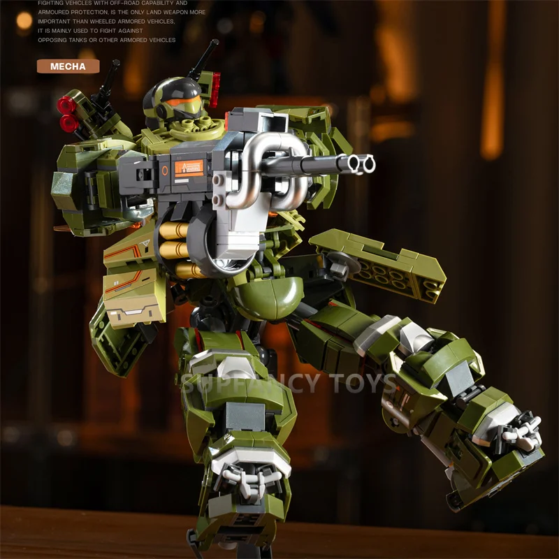 Sluban 598 peças militar principal batalha manobra robô modelo guerras suporte armado tijolos de construção brinquedos educativos para crianças