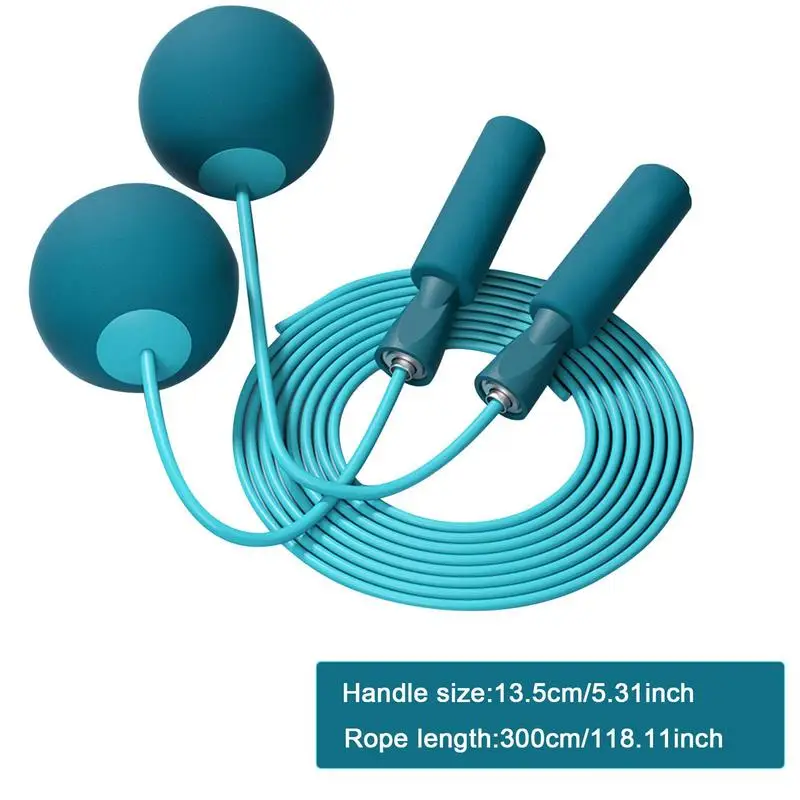 Fitness Jump Rope Adjustable Weighted Low Noise Cordless Skipping Rope Workout Tool With 360 Degree Steel Bearings No Tangling