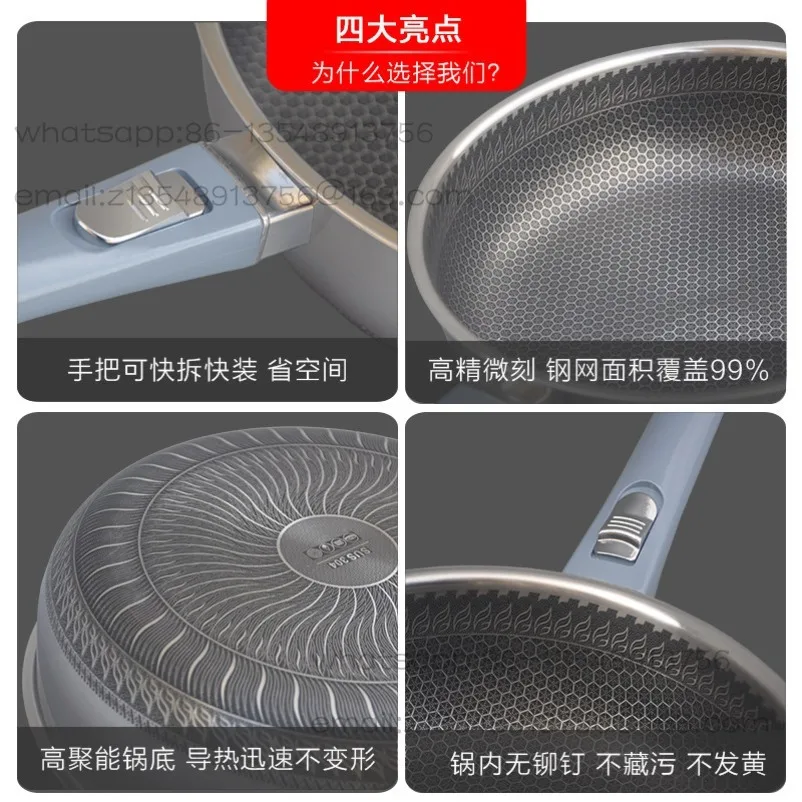 

Набор походной посуды из пищевой нержавеющей стали 304: портативный котелок, походный вок, принадлежности для пикника