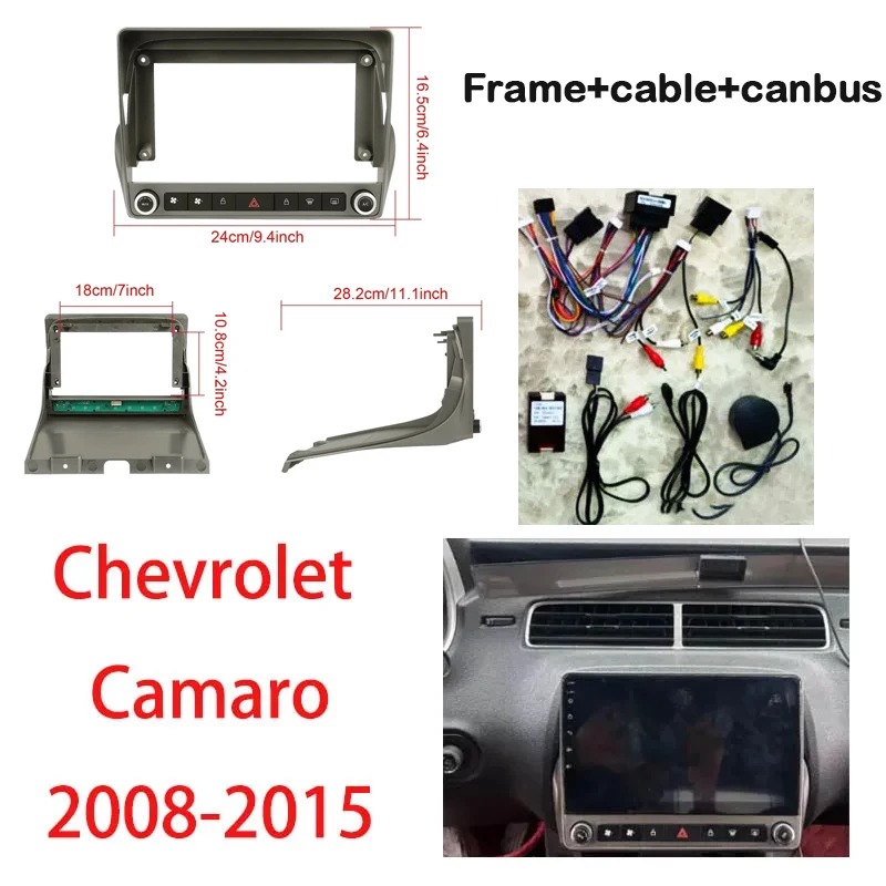 9 Inch Frame For Chevrolet Camaro 2008-2015 Car Frame Car Radio Fascias Android GPS Stereo Player 2 Din Dash Video Auto Frame