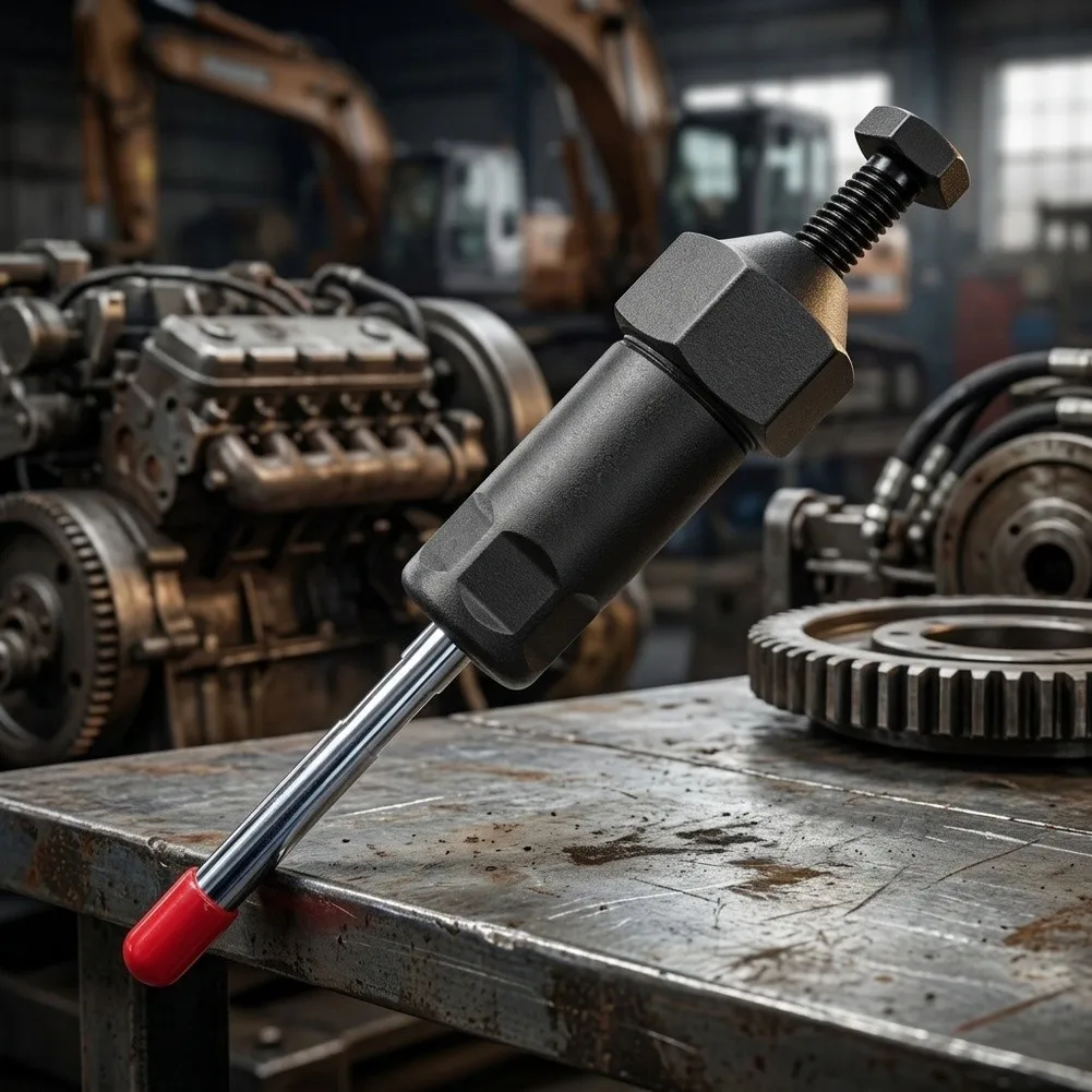 High-Pressure Grease Fitting Unclogging Tool 600psi Carbon Steel Spiral Pressure Design for Blocked Lubrication Lines