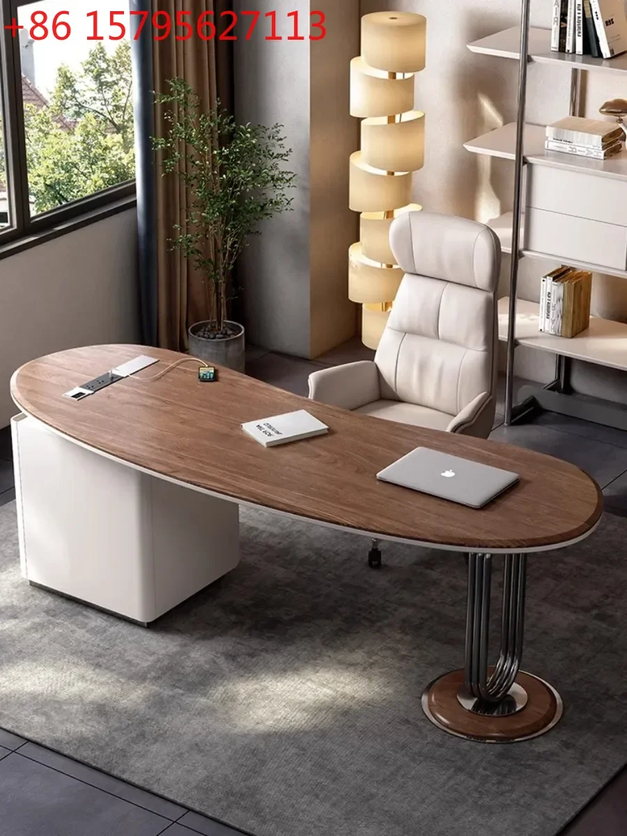 

Письменный стол из массива ореха для гостиной, роскошный современный компьютерный стол для кабинета, дизайнерская модель, высококачественный письменный стол