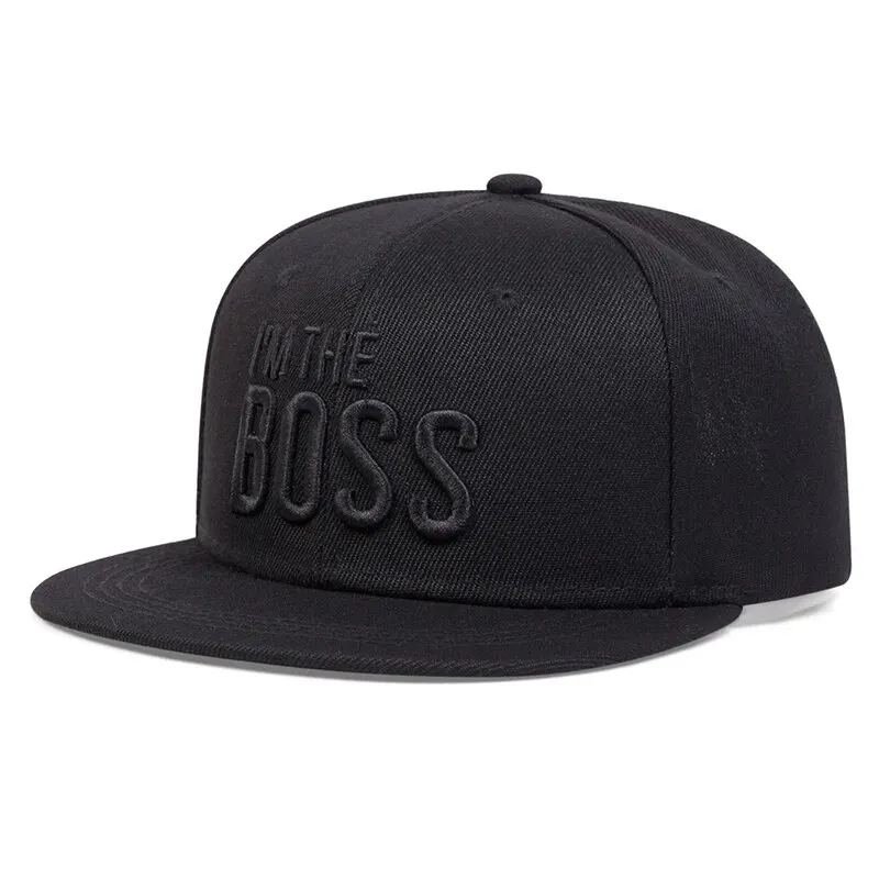 Unisex I 'M THE BOSS Letter Embroidery Hip-hop Hats Outdoor Adjustable Casual Baseball Caps Sunscreen Hat