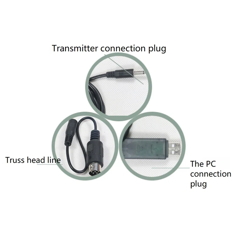 For FLYSKY FS-SM100 SM100 RC USB Flight Simulator FMS Cable Set for FS-I6 I10 I6X FS-T6 FS-CT6B TH9X RC