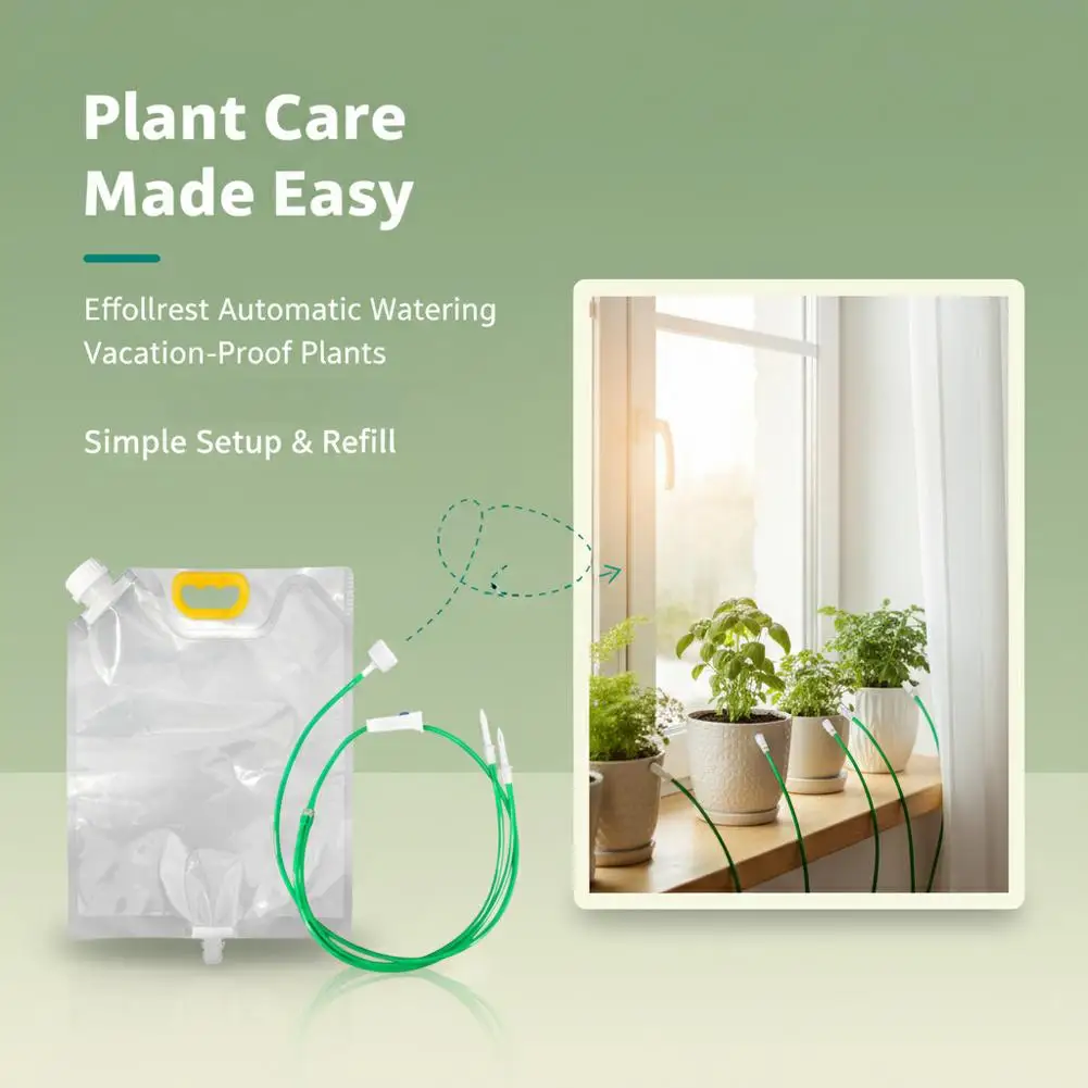 5L Large Capacity Drip Irrigation Water Bag Home Garden Self Watering  Planter Water Bag For Lazy Person's For Travel