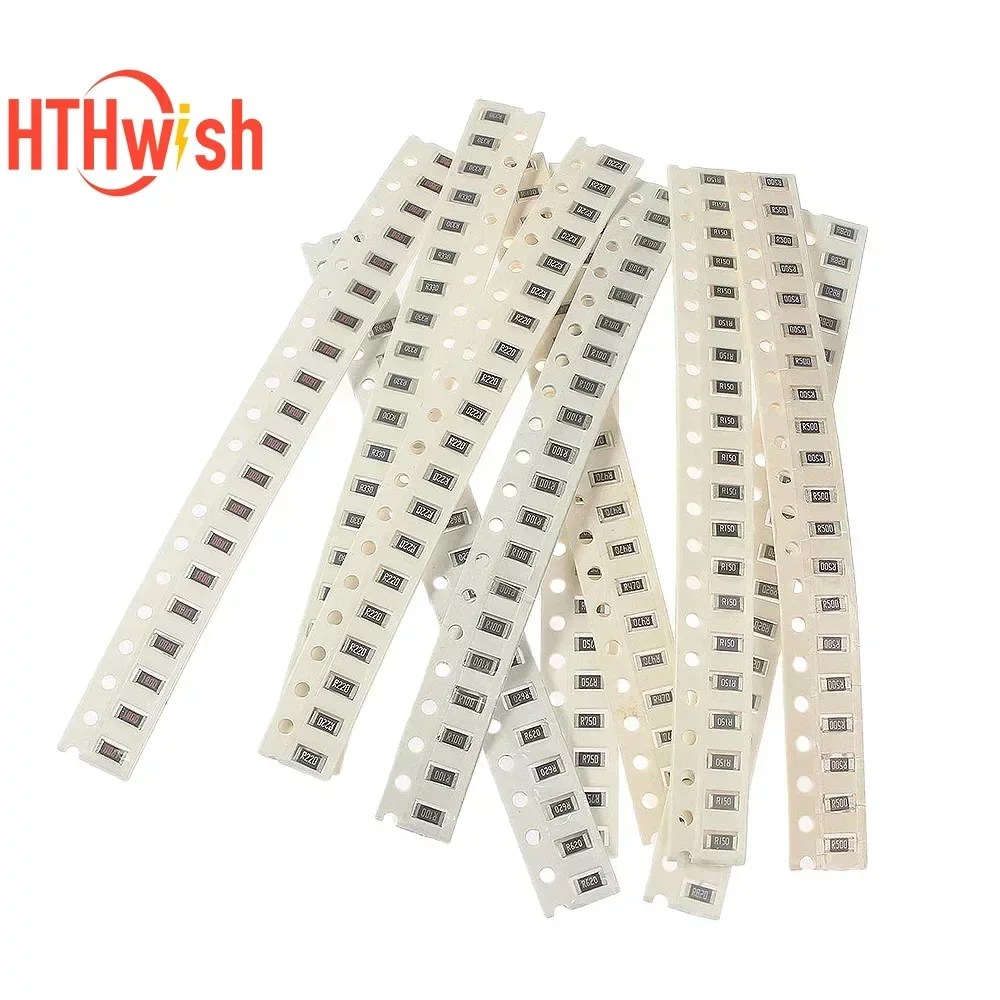 50/200Pcs/set 10 Values 1% SMD Resistor Assorted Kit Precision Resistor Set 0603 0805 1206 2512 DIY Electronic Components